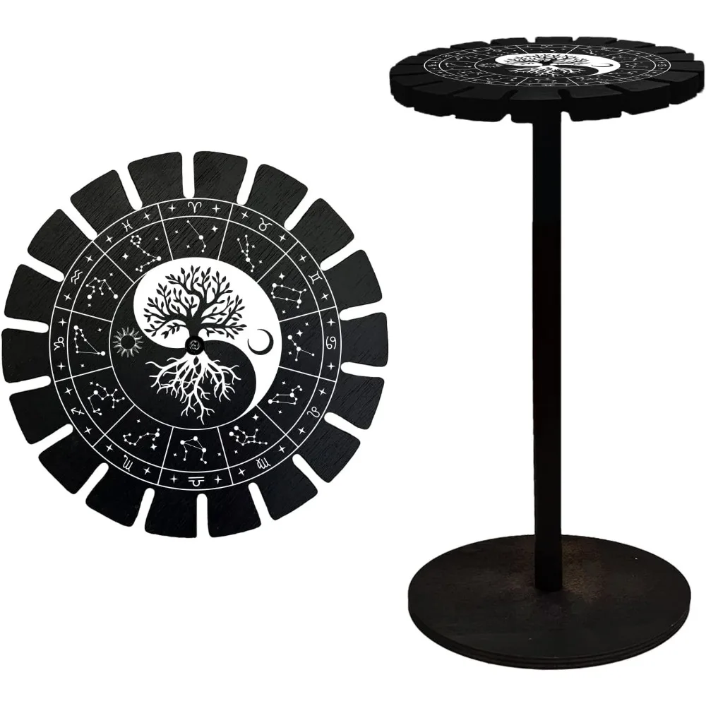 

Держатель маятника, подставка, полка для хрустальной дисплея, черный Инь Ян, дерево жизни, деревянный набор для гадания, метафизического изготовления