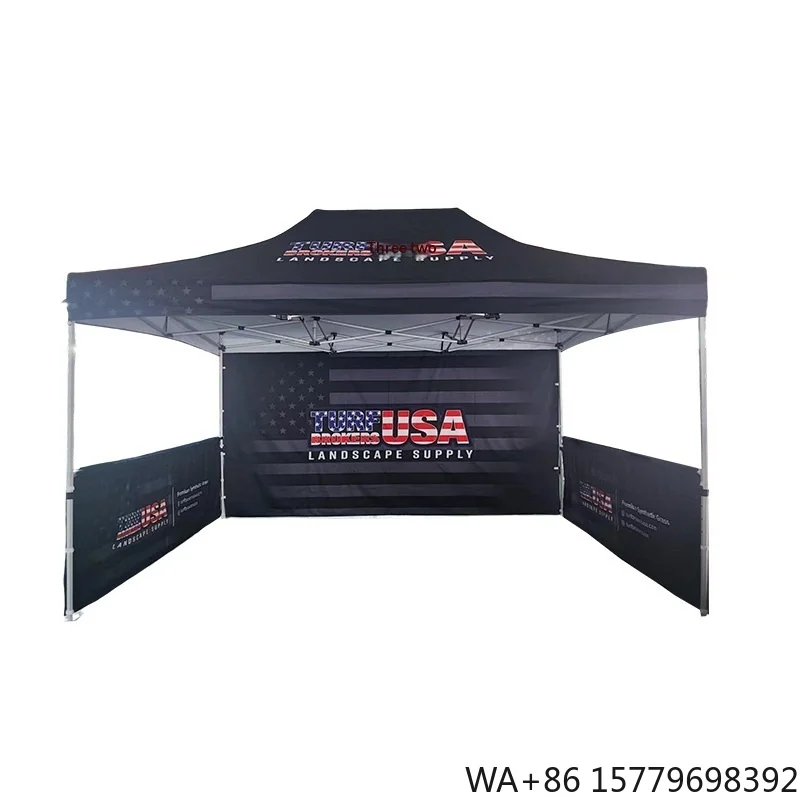 Logo 3x6 Custom Print Advertising Promotional Pop up Event Folding Aluminium Marquee Gazebo Canopy Roof Top Trade Show Tent