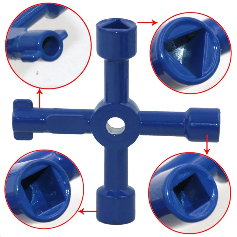 4 Way Universal Cross Triangle Wrench Key Cabinet Triangle Key For Wrenchtrain Car Elevator Subway Electrical Cabinet Valve