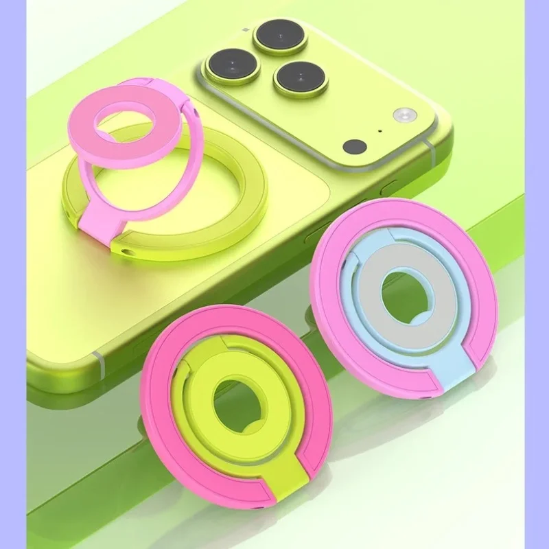 

For MagSafe Double Sided Magnetic Phone Ring Holder Portable Folding Cellphone Stand Accessory Grip Bracket Support For iPhone