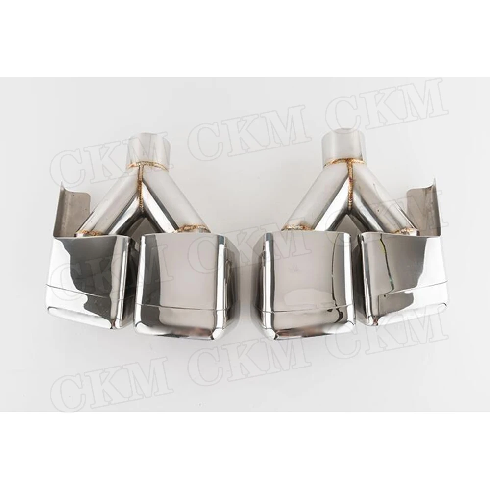 Stainless Steel Rear Bumper Exhaust Tips Muffler For Benz W212 W205 W204 CLS Class W218 Four Outlet Pipe