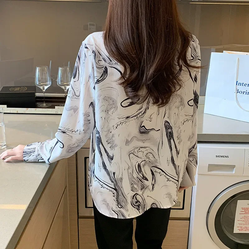 New Fashion Spring Summer Long Sleeve Lapel Shirt New Loose and Comfortable Casual Blouse for Women Clothing