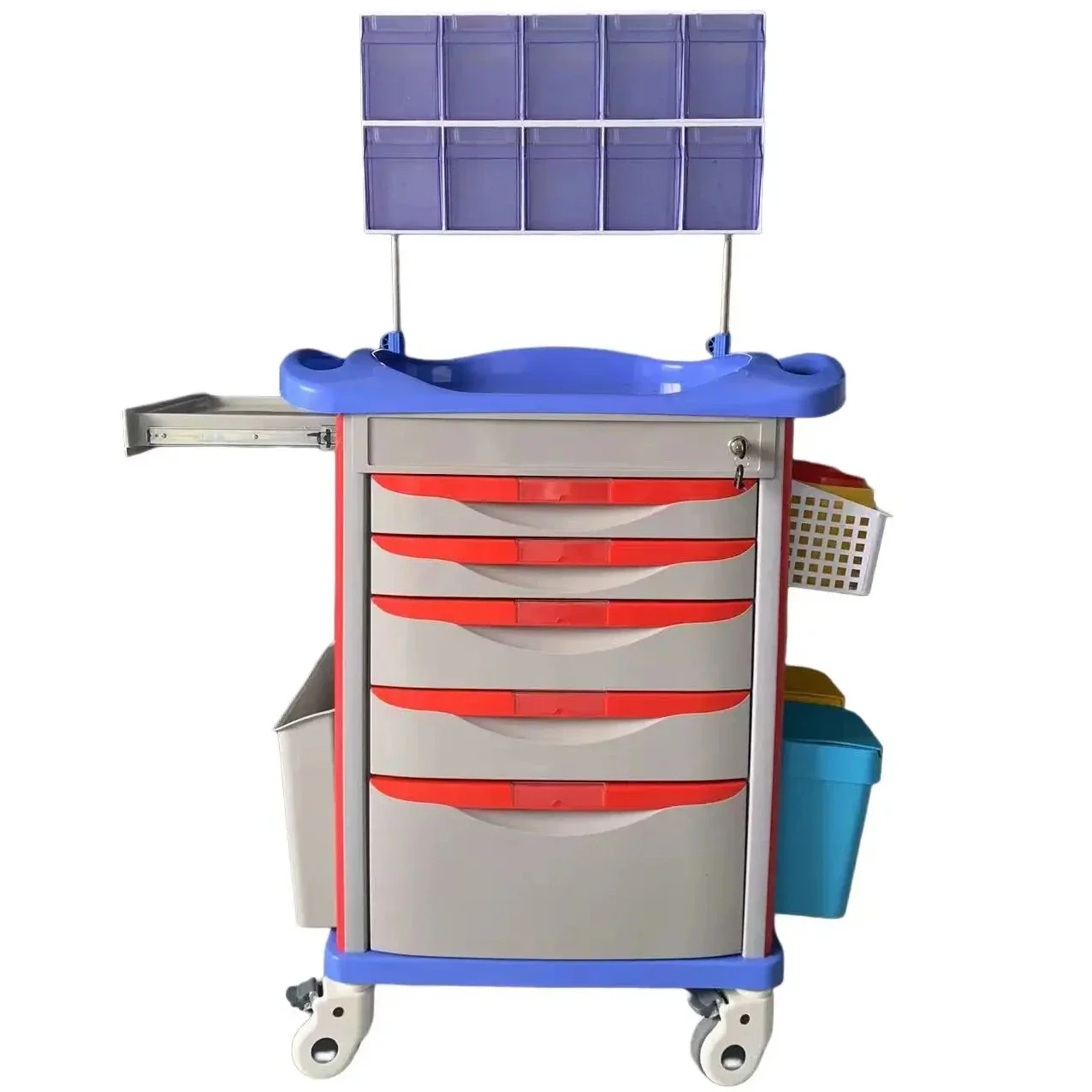 Abs Plastic anesthesi Trolley for Hospital and Clinic Medical Carts