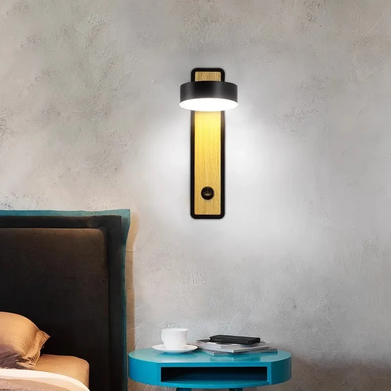 GHJUYIOL bedside light, eye protection, reading wall light, spotlight, rotatable lighting, bedroom warm lighting, modern and min