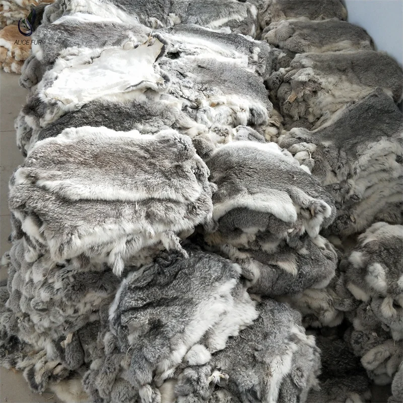 Wholesale Supply Real Rabbit Fur / Natural Rabbit Skin / Rabbit Skin Price with Factory Price