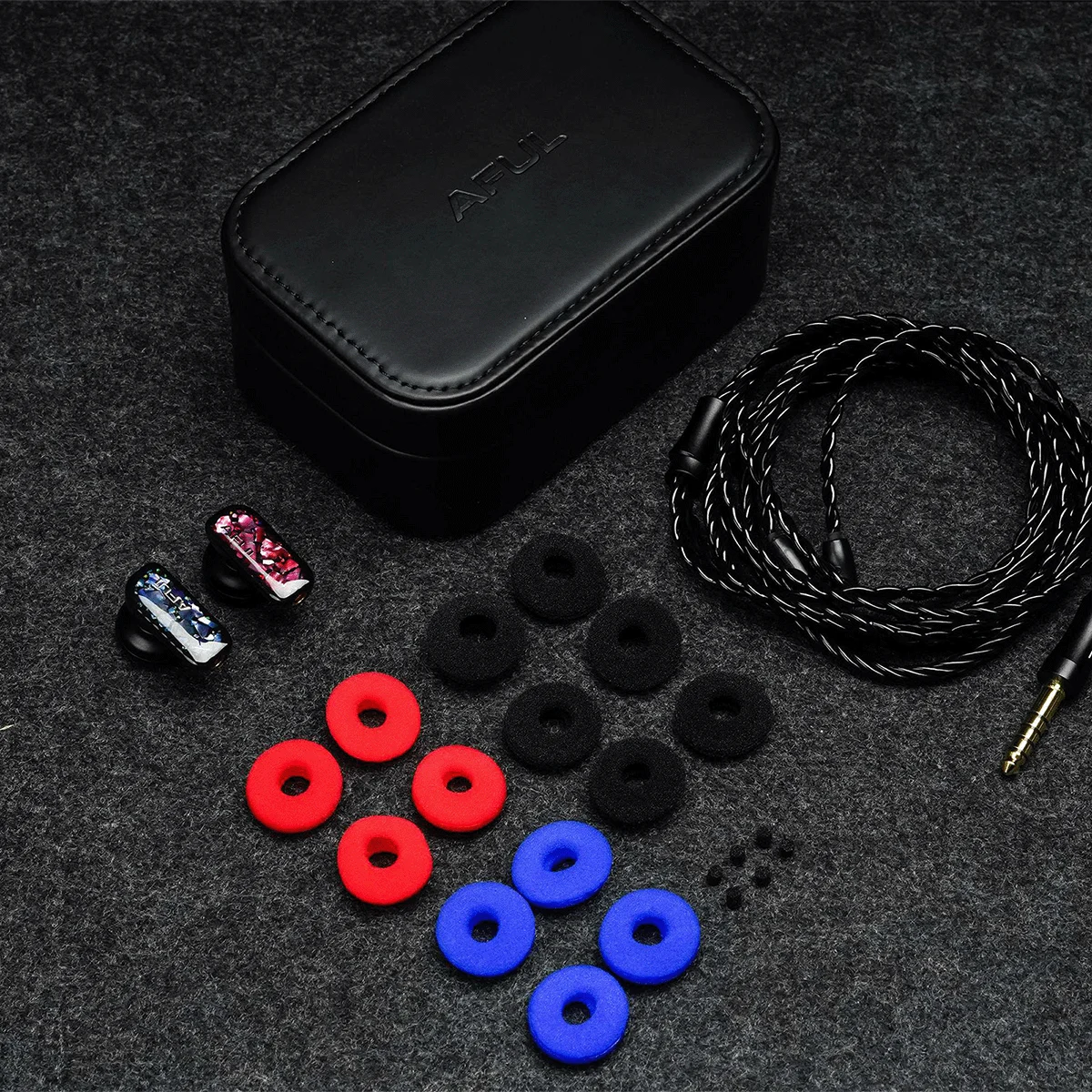 AFUL PolarNight auricular 15,4mm PET compuesto PU controlador dinámico en monitores auditivos aleación de aluminio + carcasa de resina desmontable MMCX IEM