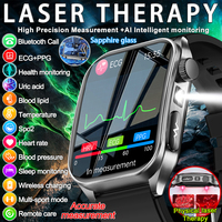 2025 New HD Sapphire Glass Screen ECG+PPG Smart watch Men Women Blood Lipid Uric Acid Sports Health Laser Therapy Smart Bracelet