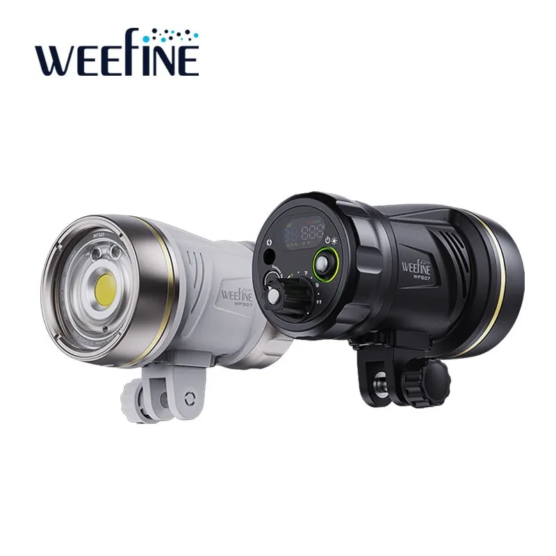 WEEFINE WFS07 Mini Ring Strobe & 3000-Lumen Video Light In One Waterproof Flash Underwater Photography Video Lamp for Scuba Dive