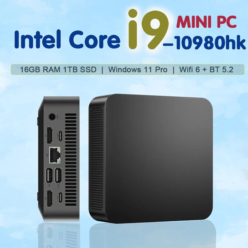 2026 Mini PC Windows 11 Intel Core i9 10980HK Portable Desktop PC