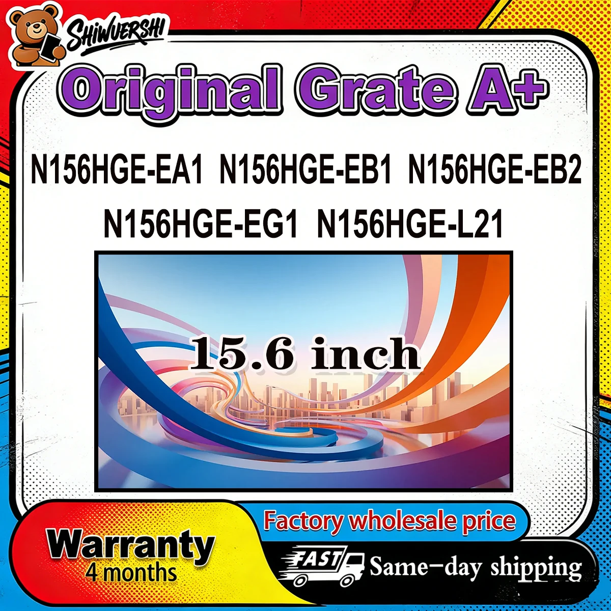 

Новый оригинальный тонкий ЖК-экран для ноутбука A+ 15,6 дюйма N156HGE EA1 N156HGE EB1 N156HGE EB2 N156HGE EG1 N156HGE L21