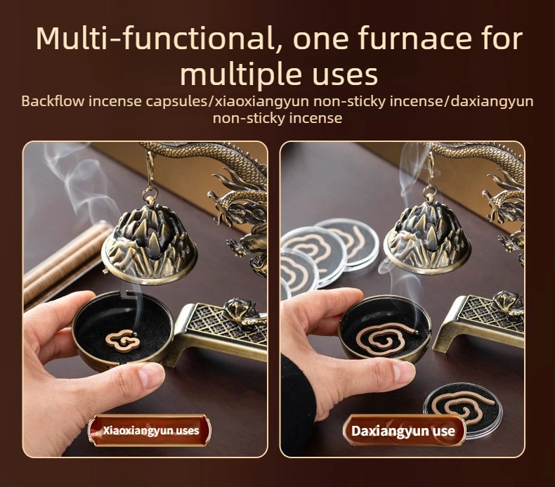 Tenglong sihai incense burner boshan hanging furnace pendant home office ornaments aromatherapy burner desktop incense burner