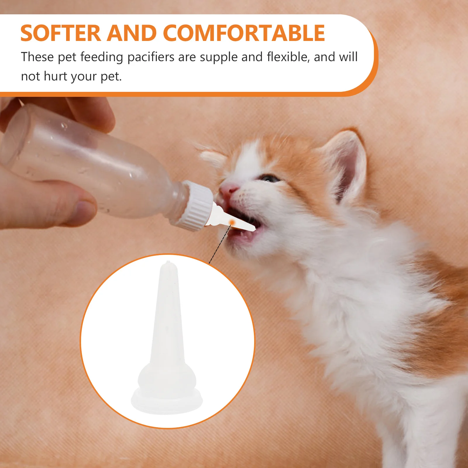 

40Pcs Silicone Pet Feeding Pacifiers for Small Baby Pets Rabbit Nursing Bottle Nipples Replacement Pet Feeding Supplies