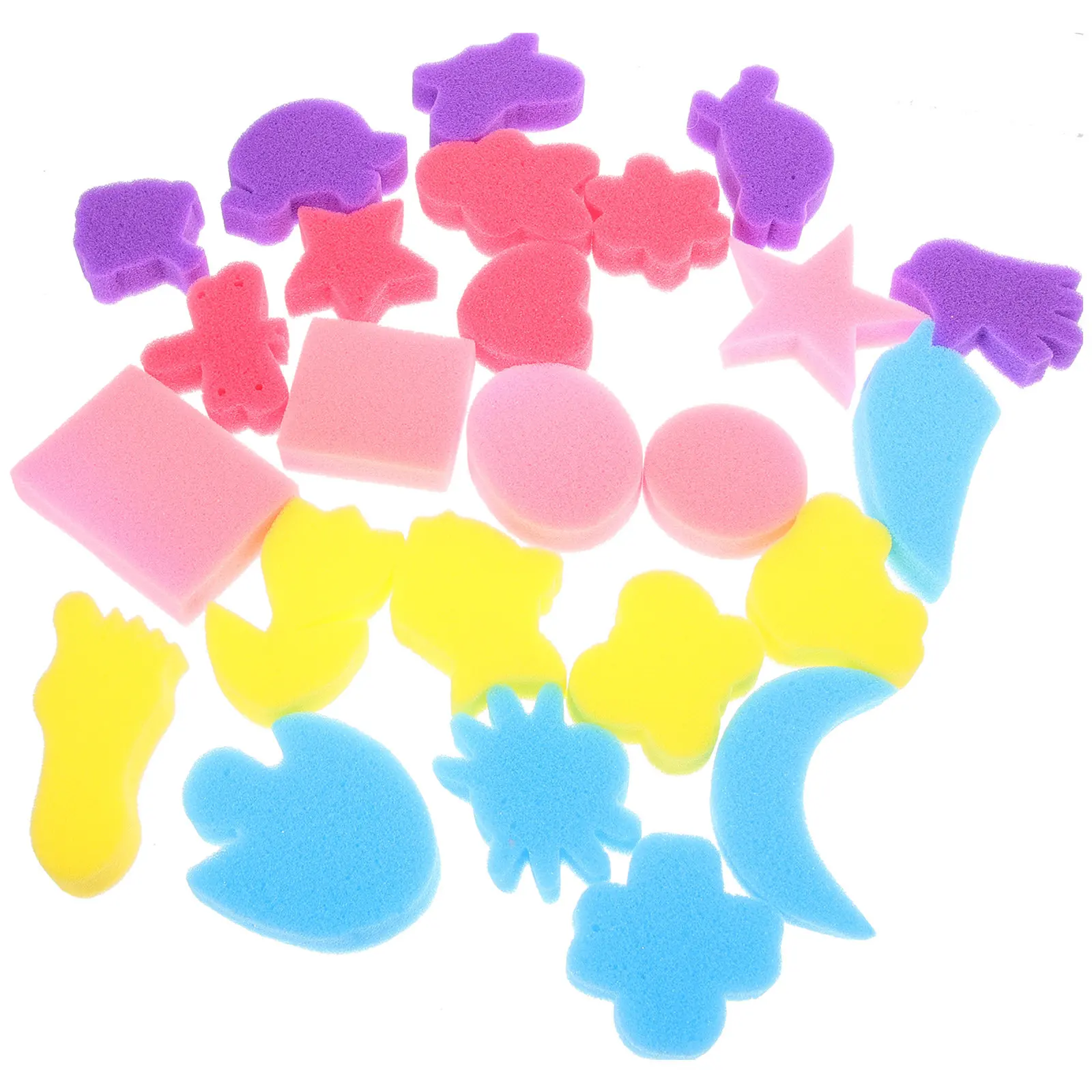 

30Pcs Children Painting Sponge Stamps Set Mixed Pattern DIY Early Learning Craft Art for Kids Kid Sponge Stamp