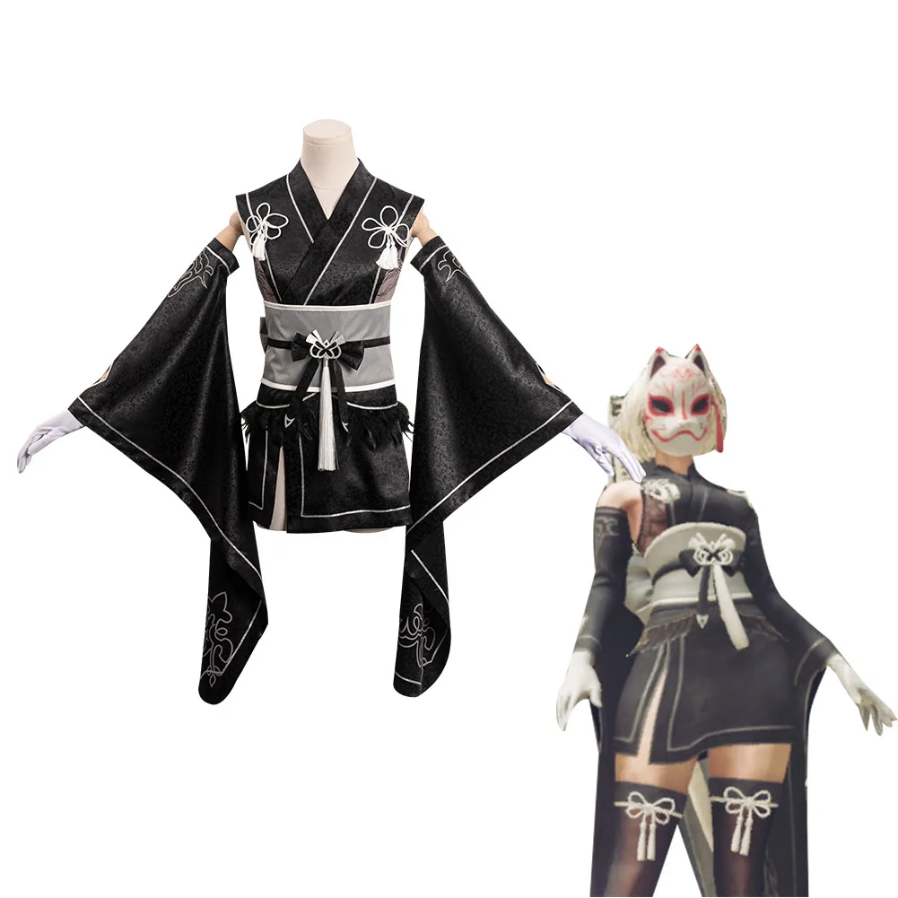 YoRHa 2B Cosplay Kimono Women Costume Swimsuit Anime Game NieR Reincarnation No.2 Type B Halloween Carnival Party Role Clothes