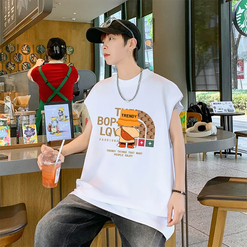 

Летняя мужская футболка для активного отдыха, простая, натуральная, удобная, повседневная, быстросохнущая, модная и стильная, с принтом тай-дай, без рукавов.