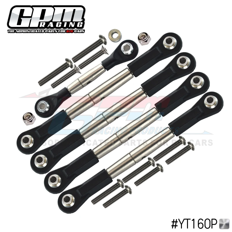 

GPM Spring Steel Completed Anti-Thread Tie Rod With Black Plastic Ends For AXIAL 1/10 Yeti Rock Racer