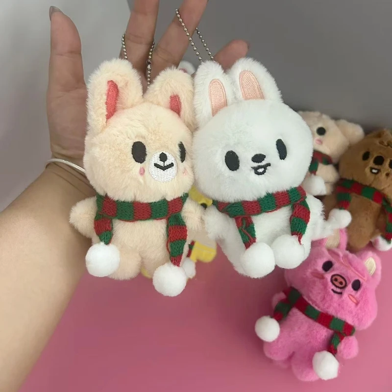 SKZOO 봉제 인형 만화 키체인 스트레이 키즈 FM 위크 봉제 인형 펜던트 미니 백팩 액세서리 어린이 선물