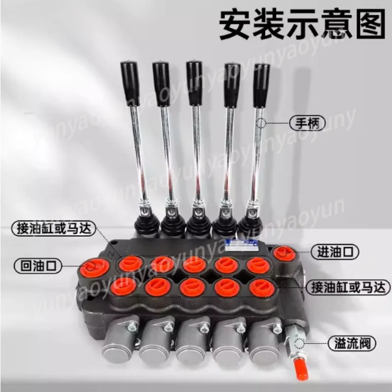 Hydraulic Valve P40 Manual Reversing Valve, Integrated Mechanical Parts, Single and Two-way Reset and Positioning