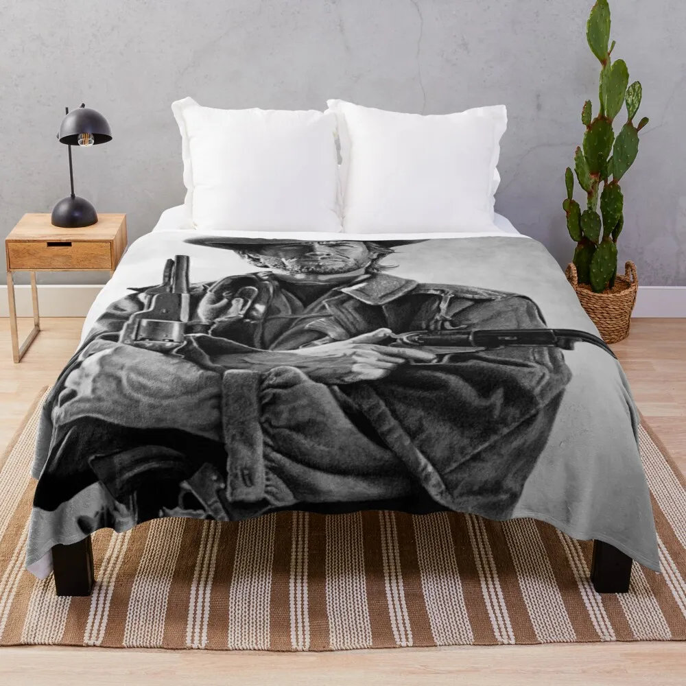 

Clint Eastwood Josey Walesdrawing Throw Blanket Polar blanket blankets and blankets