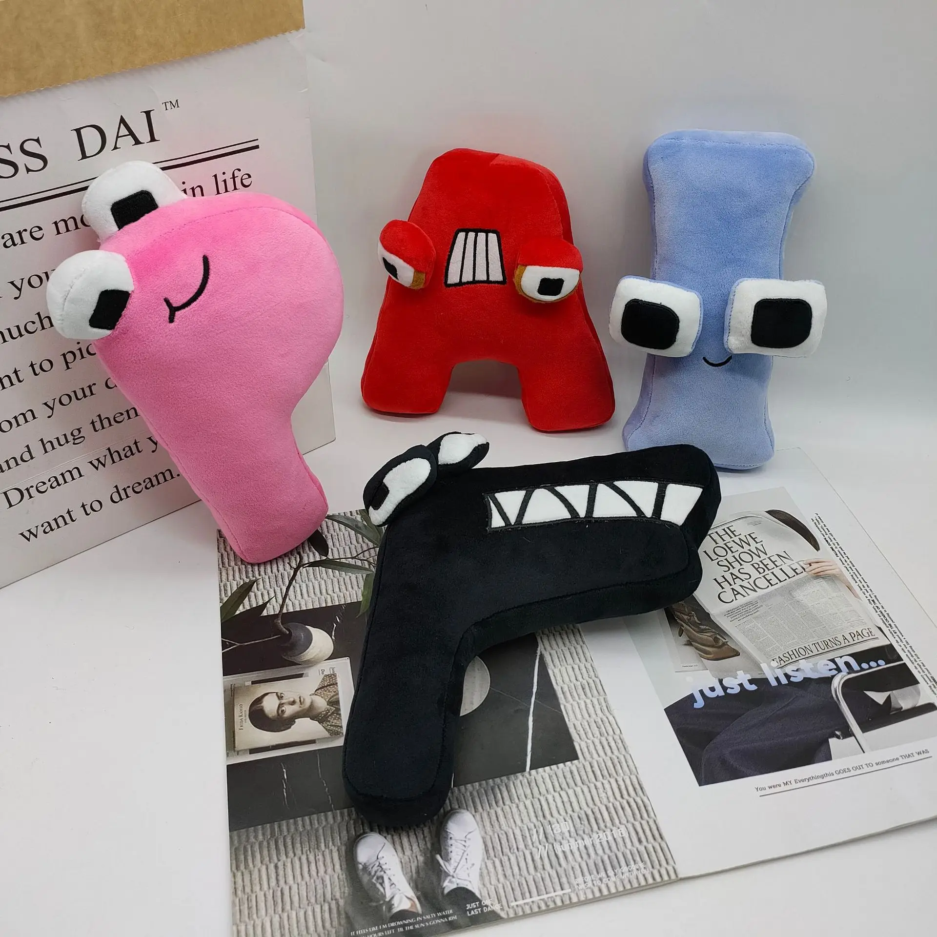 

26 шт. плюшевых игрушек-букв Alphabet Lore, мягкие игрушки-животные, подарки для детей, развивающие игрушки, рождественские подарки