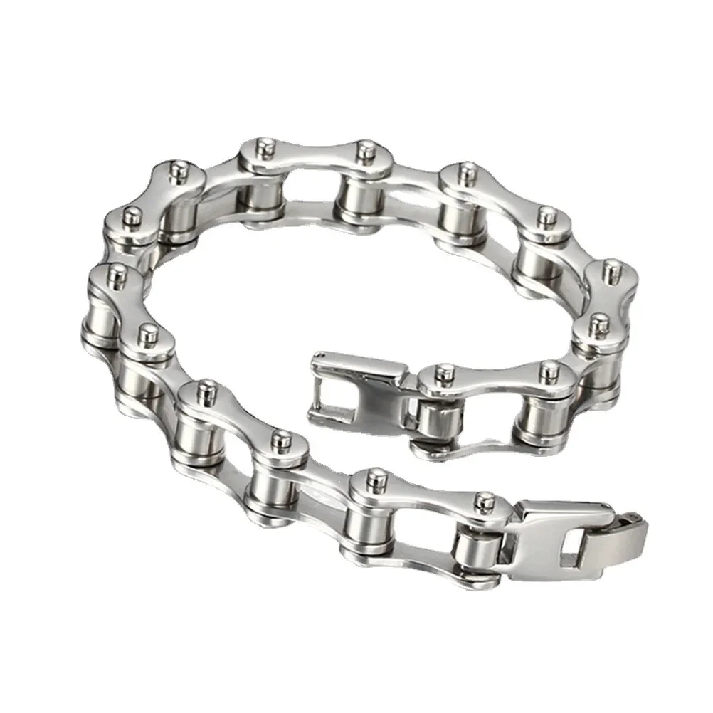 AliExpress MOONBIFFY Punk 316L Stainless Steel Bracelet Men Biker Bicycle Motorcycle Chain Men's Bracelets Mens Bracelets