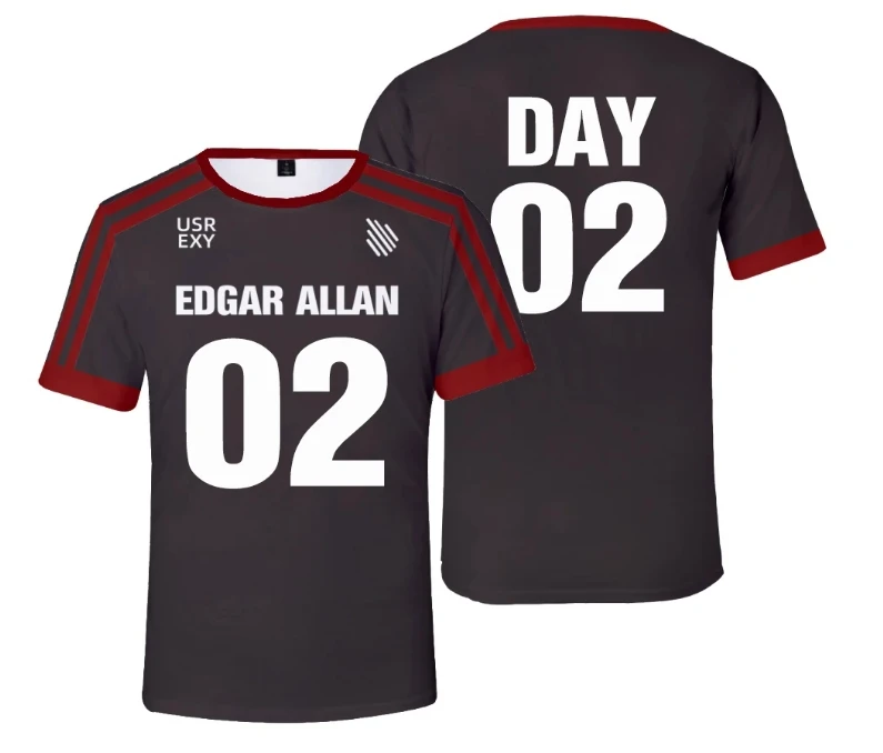 2025 New The Foxhole Court Edgar Allan Ravens Lacrosse Jersey Cosplay MORIYAMA KNOX T-shirt 3D for Men/Women Clothes Kids Tops