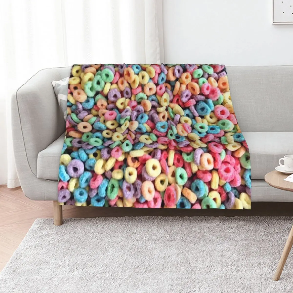 Fruit Loops Throw Blanket Furrys Quilt For Baby Camping Custom cosplay anime Blankets