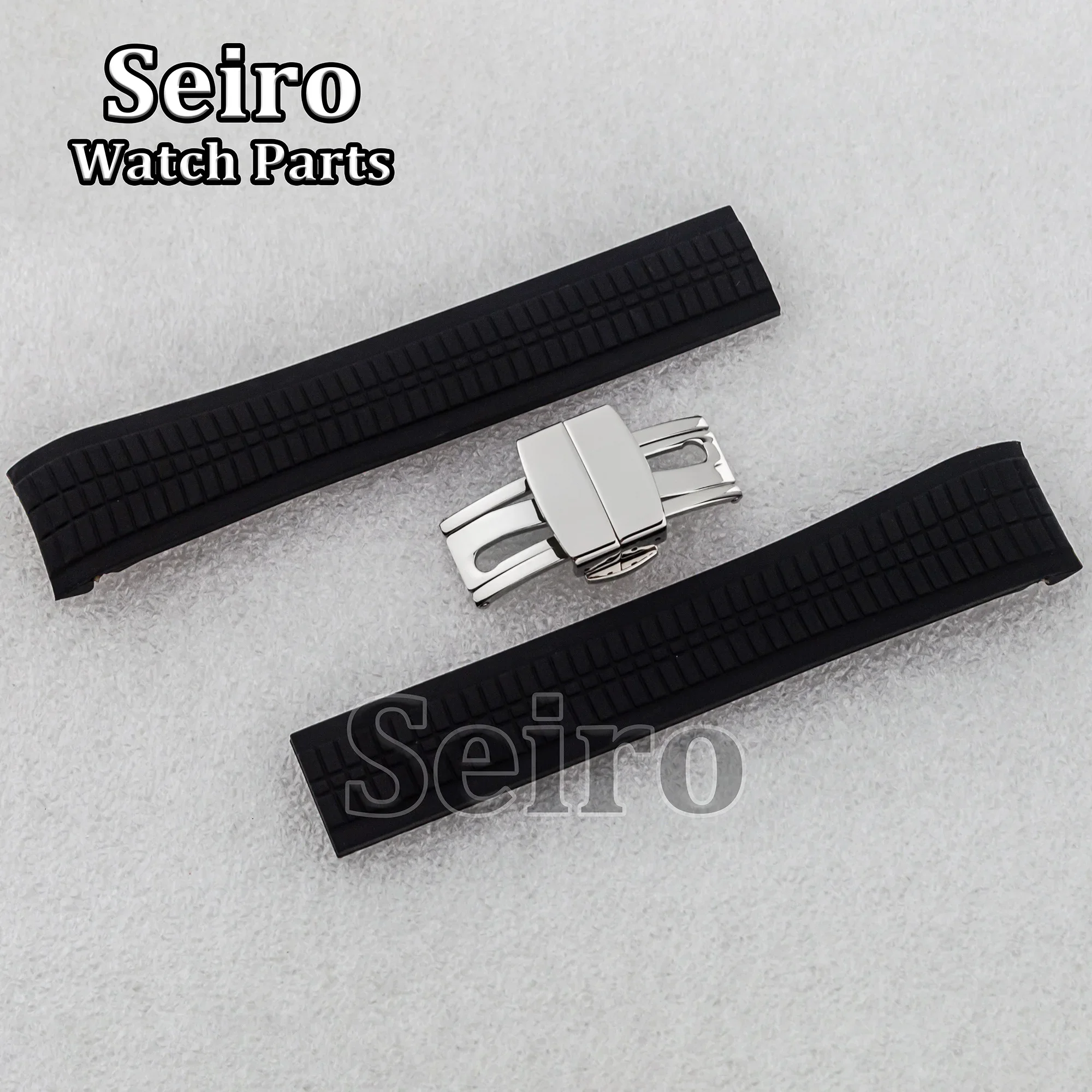 

21MM Rubber Strap Silver Buckle Watch Band Bracelet Black Green Brown Blue for AQUANAUT Nautilus Watch Accessories Replacements