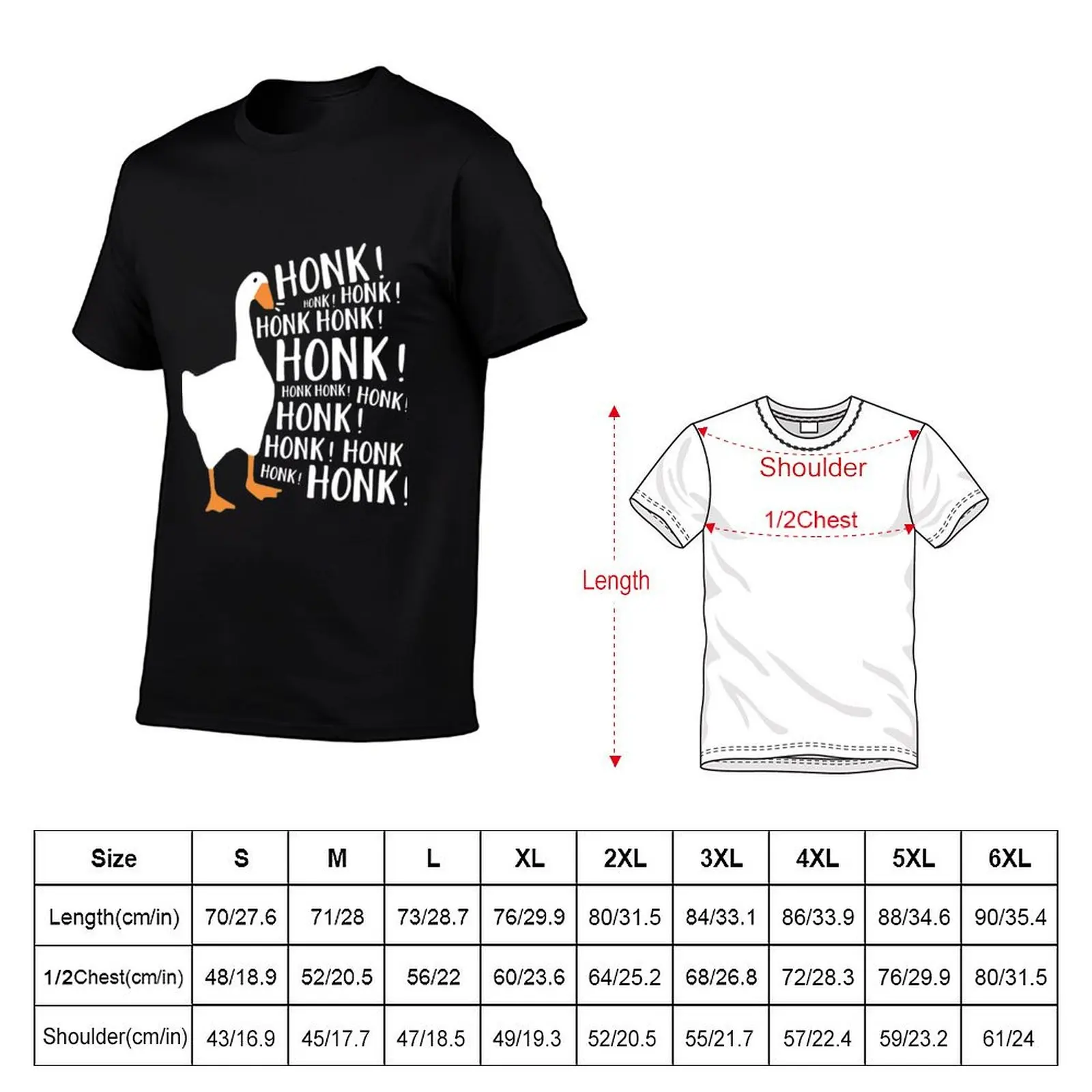 Untitled Goose Game T-ShirtUntitled Goose Honk T-Shirt man t shirts graphic t shirt man casual T-Shirt