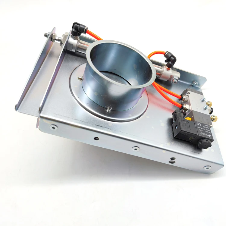 Durable Pneumatic Blast Gate Sliding Damper with Solenoid Valve for Dust Collection System