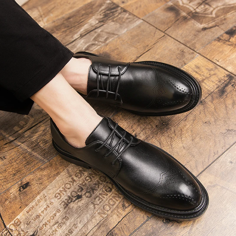 Italian Mens Wedding Oxfords Shoes Luxury Genuine Leather Handmade Comfortable Quality Elegant Office Formal Shoes Man Size 46