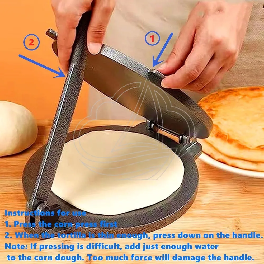 16/20cm Aluminium Alloy Manual Tortilla Press Maker Corn Tortillas Dough Pressing Tool Kitchen Bakeware Cooking Accessories