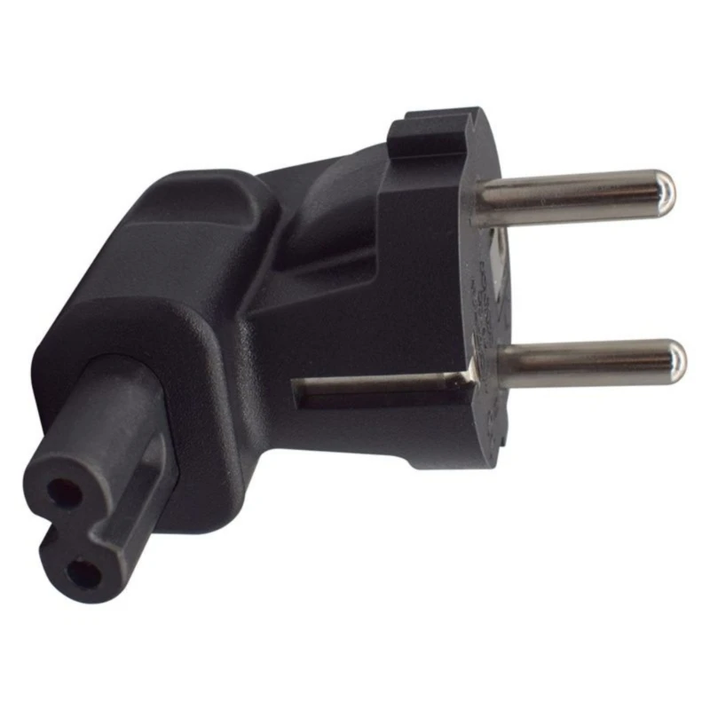 Adaptateur d'alimentation EU4.8mm à C7 à courbure droite, prise mâle à femelle en PVC électrique