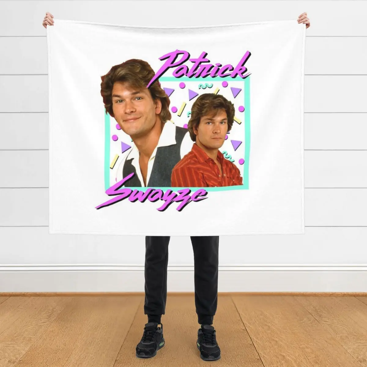 

80s Patrick Swayze Throw Blanket Kid'S Luxury Travel For Baby Blankets