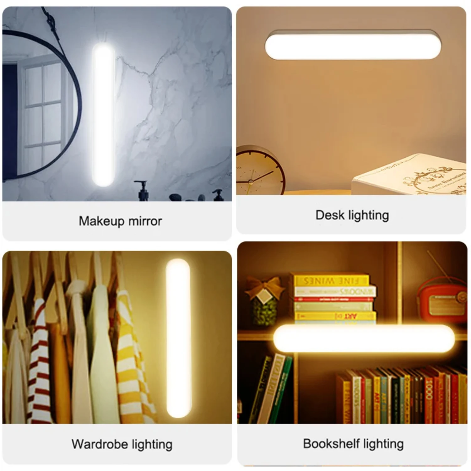 Versátil USB recarregável Night Light, Temperatura de cor ajustável, Perfeito para iluminação personalizada, Novo estilo