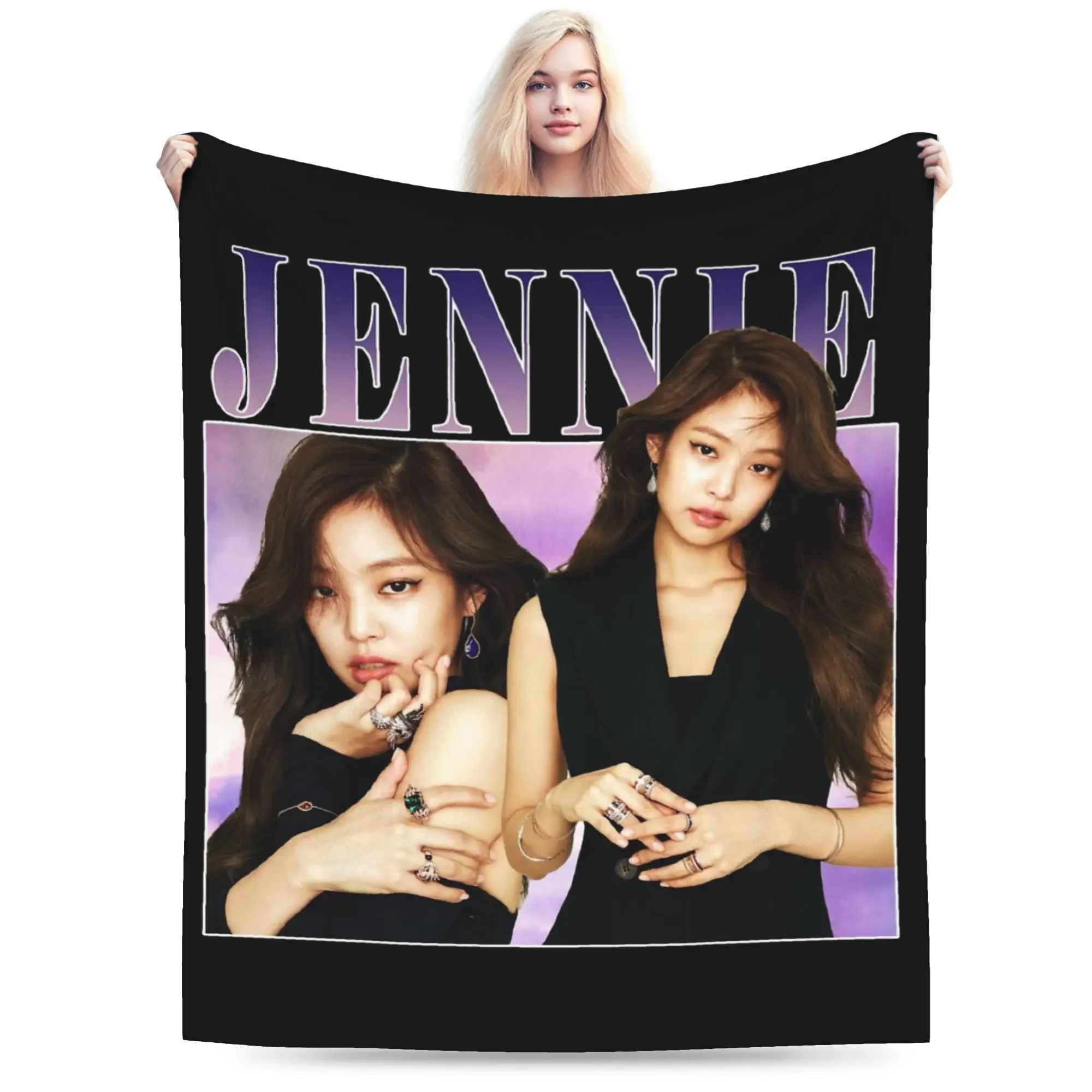 بطانيات جيني كيم المصنوعة من الصوف لجميع المواسم متعددة الوظائف ودافئة للغاية لحاف غرفة نوم الأريكة #1