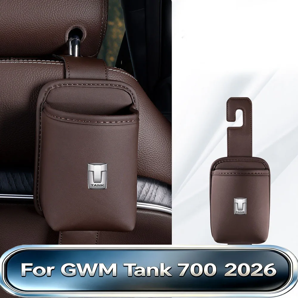 Fit For GWM Tank 700 2026 Car Cup Holder Seat Back Storage Box Rear Hooks Premium Interior Modification Custom Auto Accessories