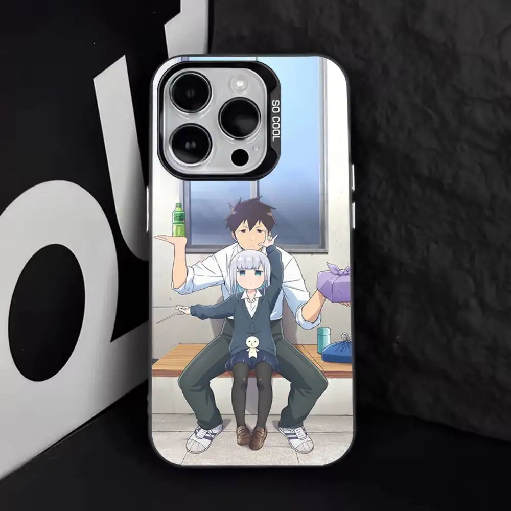 Aharen-san wa H-Hakarenai حافظة هاتف آيفون 17,16,15,14,13,12,11,Pro,XS,Max,Plus,Mini,SE4,E غطاء أسود غير لامع مقاوم للصدمات #5