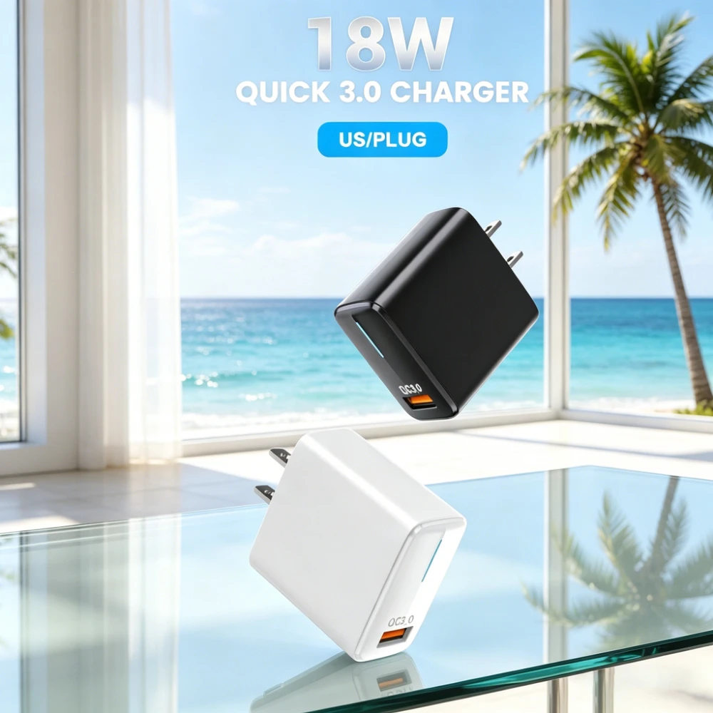 18W USB Charger Power Adapter Mobile Phone Fast Charging Charger Wall Travel Adapter For Xiaomi Huawei iPhone Samsung EU/US Plug