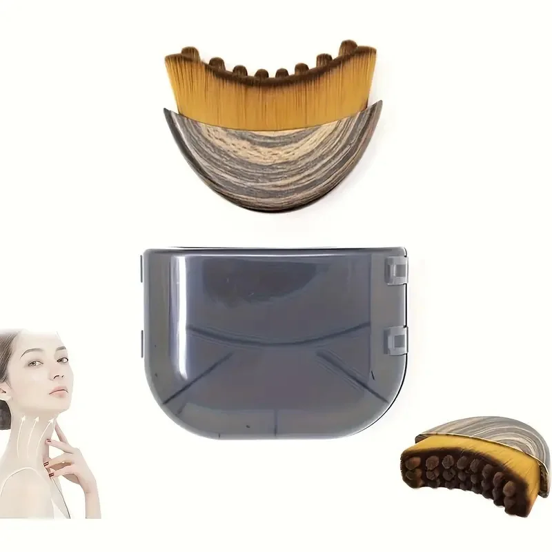 Lymphatic Contour Face Brush for Sculpting – Anti-Puffiness, Detox & Lift, Improves Skin Glow & Absorption(1 Pcs Contour Face Br