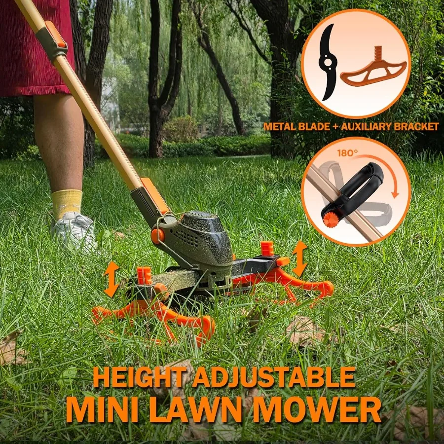 13-Inch Cordless String Trimmer with 2 x 21V 5.0Ah Batteries and Charger Multi-Function 4-in-1 Tool for Trimming Edging Lawn Mo