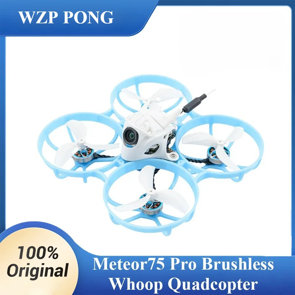 WZP PONG Meteor75 Pro Brushless Whoop RC Quadcopter ELRS 2.4G TBS PNP 1102 22000KV Motor VTX C03 FPV Camera 550mAh 1S Battery