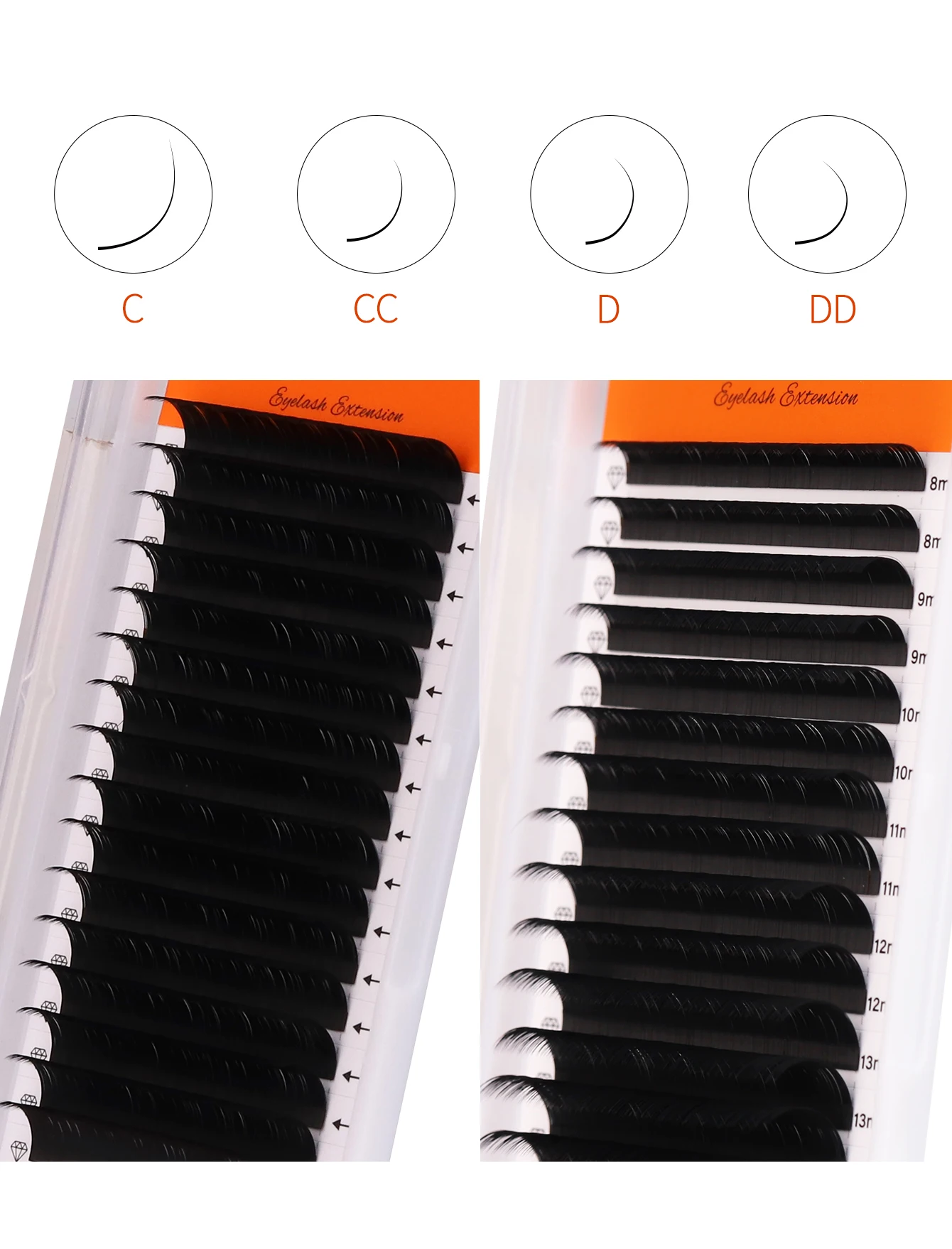 16 Reihen NEU Super Mattschwarz Individuelle Wimpernverlängerung 0,03 05 07 mm Premium False Nerz Mega Volume Klassische Wimpernverlängerung – Detail 6