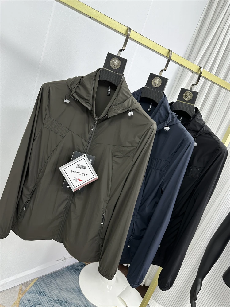 

Мужская модная одежда для активного отдыха: дышащая, быстросохнущая, с защитой от солнца, со съемным капюшоном, легкая, простая, универсальная, для катания на лыжах.