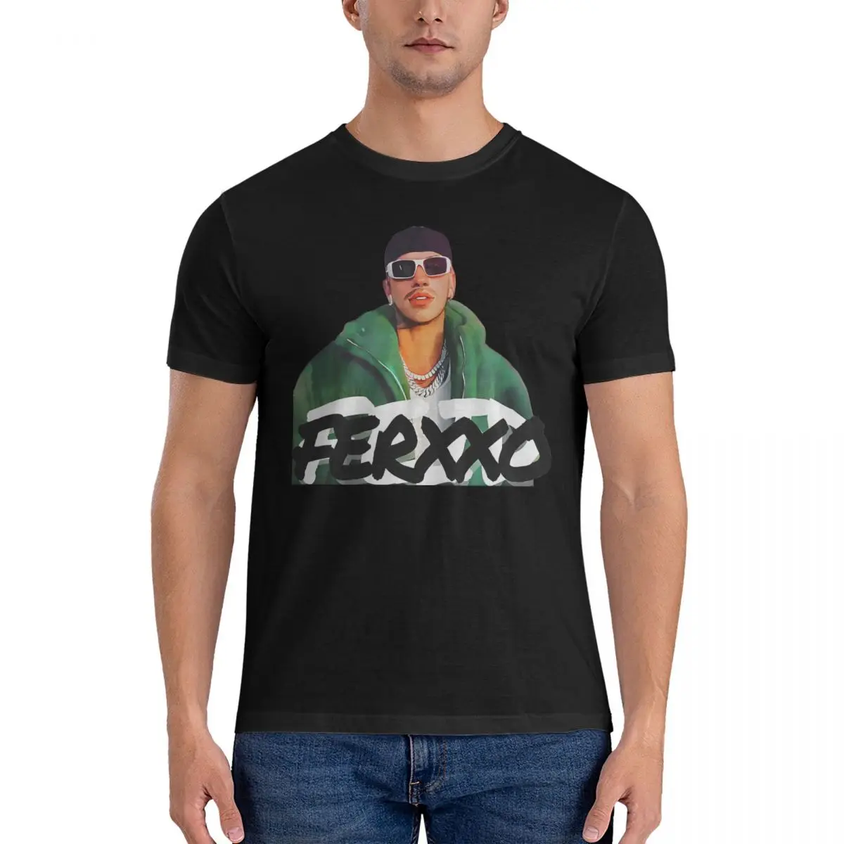 FERXXO Art T Shirt Men 100% Cotton Fashion for Male T-Shirts O Neck Feid Tees Short Sleeve Clothes Printing