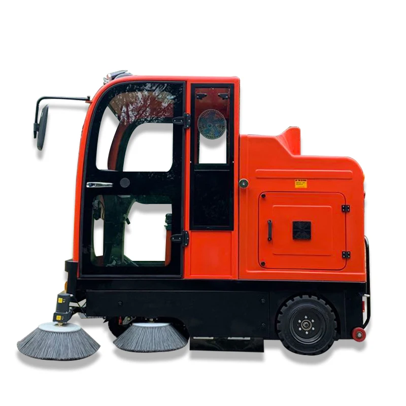 Cleaning Machine Rechargeable Outdoor Sweeper Tractor Mounted Road Vacuum Cleaner/road Sweeper