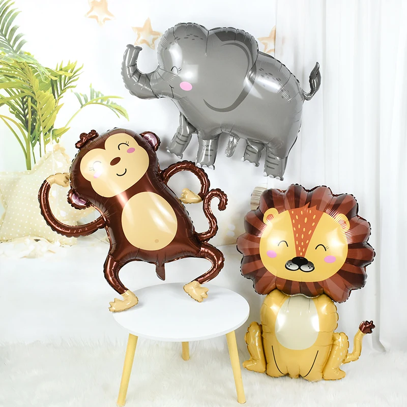 Giant Large Inflatable Animal Balloons Giraffe Zebra Elephant Monkey Jungle Safari Birthday Party Decor Baby Shower Globos Toys