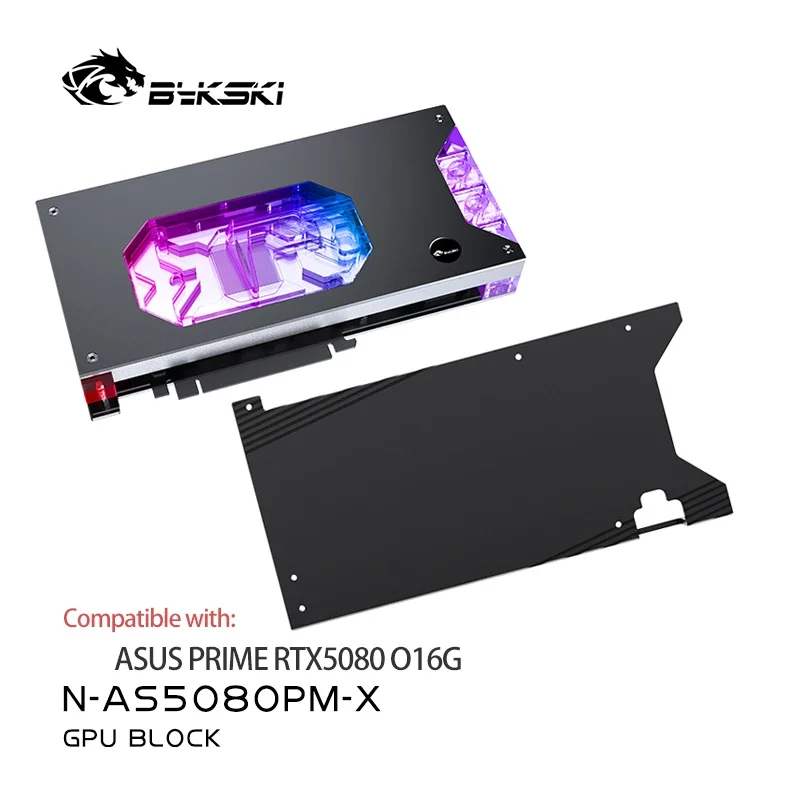 

Bykski N-AS5080PM-X GPU Block for ASUS PRIME RTX5080 O16G Graphics Card PC Water Cooling Copper Radiator /Full Cover /ARGB Light