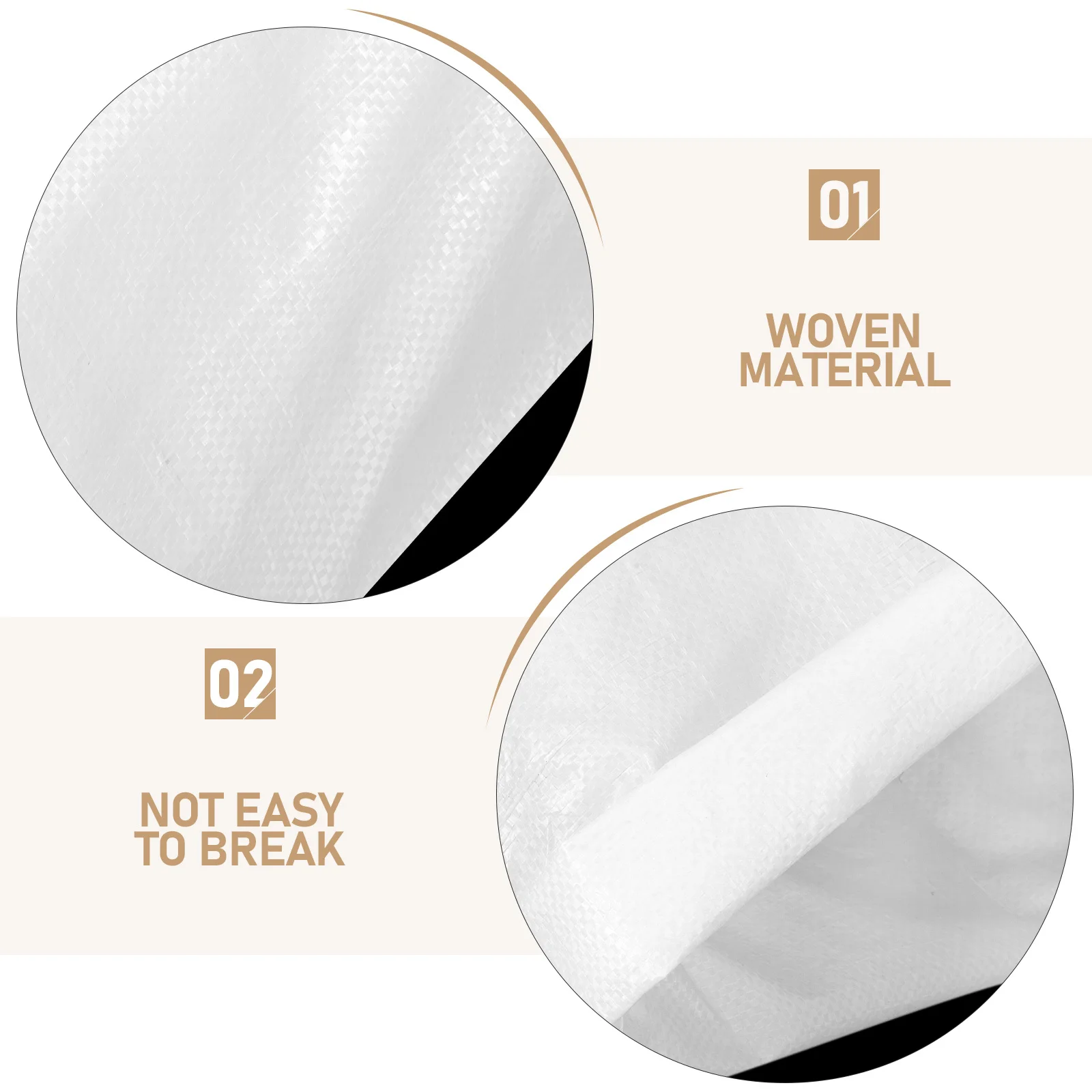 20 قطعة أكياس الرمل حماية الفيضانات الثقيلة المنسوجة أكياس الرمل الفارغة سعة كبيرة حاجز الفيضانات مقاوم للماء أكياس تخزين يندبروف