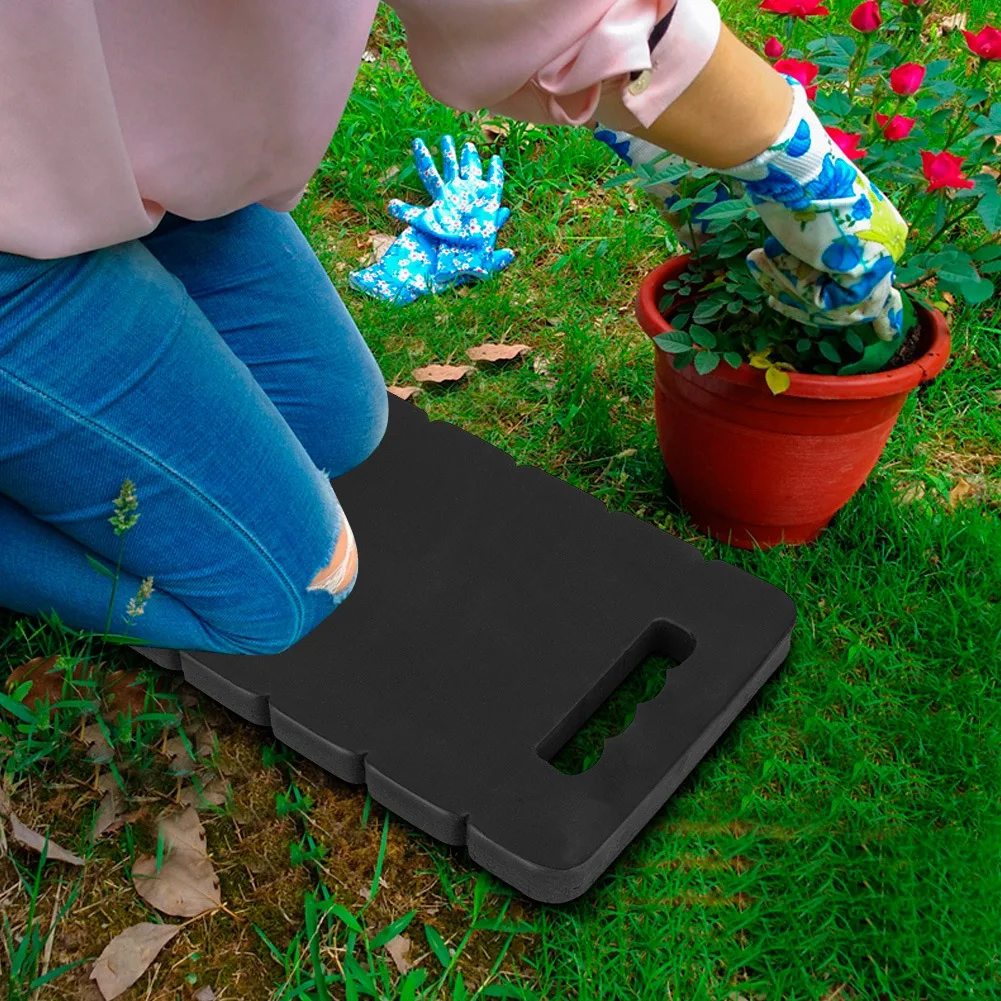 Black EVA Garden Kneeling Pad Knee Mat Protector With Handle For Gardening Working